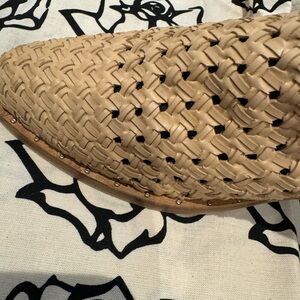 FREDA SALVADOR Nude Woven Ankle Strap Booties